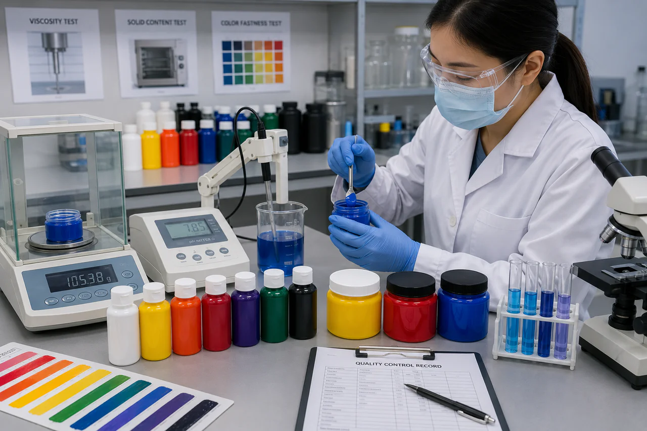 Acrylic paint quality and lab testing support for buyer requirements
