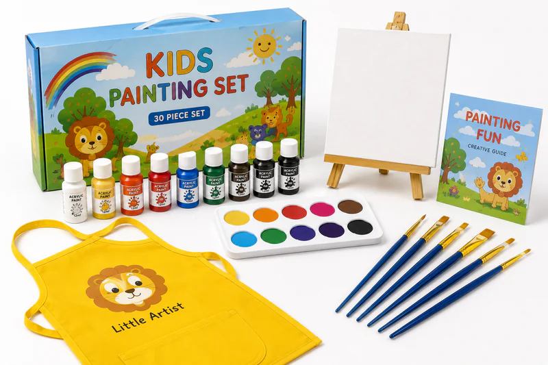 Kids painting set for creative learning and art classes