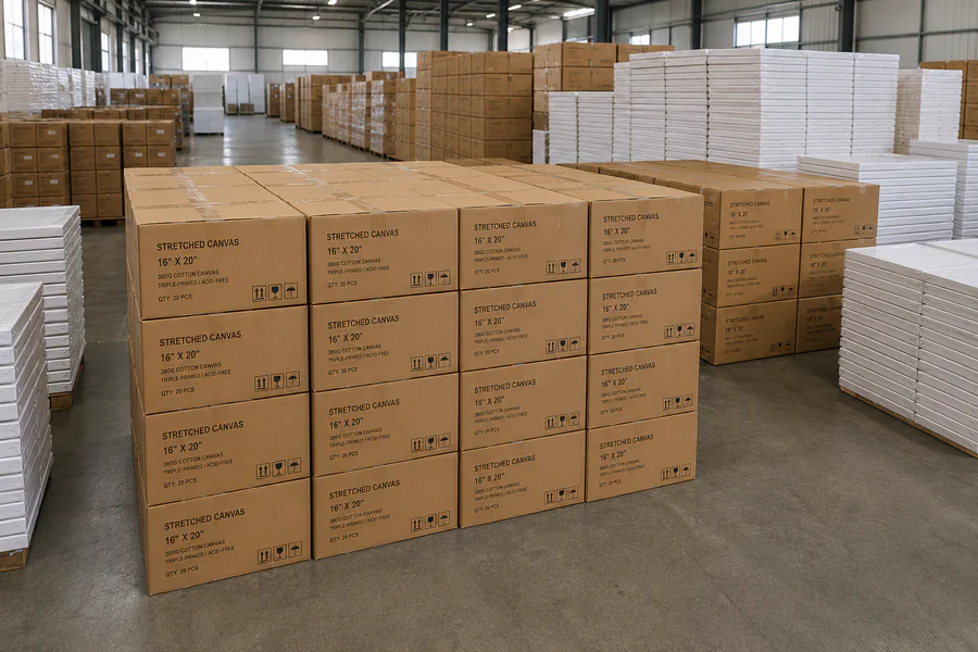 Bulk supply planning for stretched canvas buyers