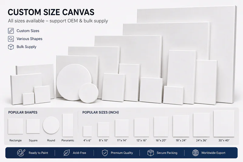 Custom size stretched canvas for distributor and project sourcing