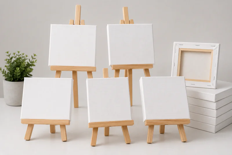 Mini stretched canvas for education kits and small-format programs