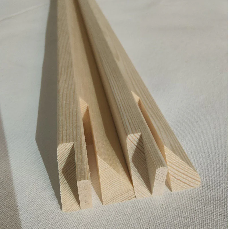 Thick deep edge wooden stretcher bar profile for premium canvas programs